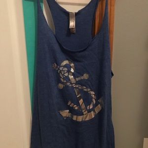 Women’s Blue Anchor Racerback Tank top